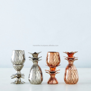 Coctelera de piña chapada en plata, copa de cóctel Martini de acero inoxidable para fiesta, Bar, artículos de bebida, taza - Product Image 3