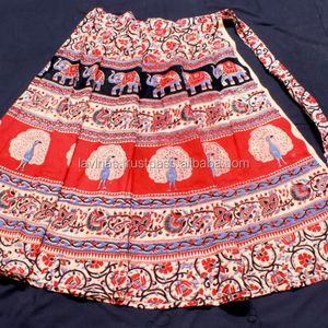 Nuevo indio Vintage mujer hermoso largo estilo Casual estampado algodón Magic Wrap falda transpirable adultos Stock maternidad Natural - Product Image 1