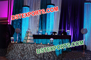 Decoración Moderna para el Pasillo de Boda India, Pilares Cuadrados de Cristal, Pasarela Mandap, con Color y Tamaño Personalizables - Product Image 5