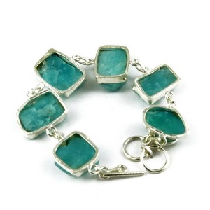Pulsera de Amazonita con Aspecto Marino Fresco, Plata de Ley 925, Joyas Shri Ashapura, Estilo Clásico Cristiano, Novedades para Bodas y Fiestas - Product Image 3