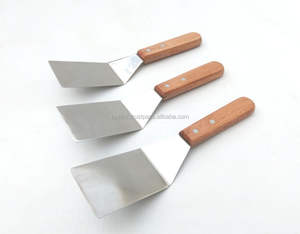 Tourne crêpes en acier inoxydable et en noyer, livraison gratuite - Product Image 1