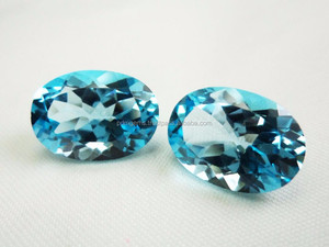 Topacio azul cielo, piedras preciosas sueltas mixtas, forma ovalada redonda, 6MM, 6X3MM, tamaño facetado, fabricación de joyas de alta calidad, piedras preciosas naturales sueltas - Product Image 5