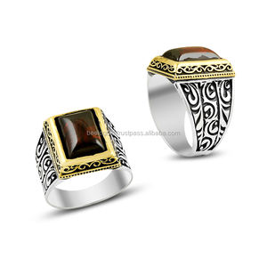 925K Sterling <b>Silver</b> Carnelian <b>Men</b> <b>Ring</b> - Product Image 1