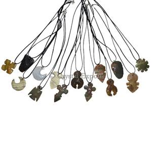 Assorties Agate Collier Pointes De Flèches - Product Image 1