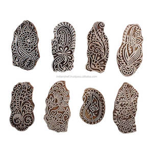 Blocs d'impression textile en bois floral Vintage Mix Art décoratif et blocs d'artisanat - Product Image 1