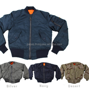 Chaquetas Bomber Unisex al por Mayor, de Poliéster/Algodón, Resistentes al Viento, Talla Grande, con Cremallera, para la Temporada de Invierno - Product Image 4