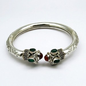 Joli bracelet en argent Sterling 925 vert, bijoux en argent Sterling, pierres précieuses, bijoux en argent - Product Image 2