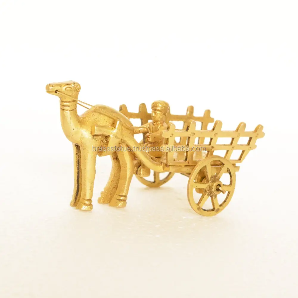 Decorative Brass Camel Village Cart Showpiece Table decor home decoration for gift purpose metal hand made