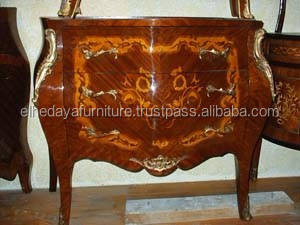 สไตล์ฝรั่งเศสLouis Xv Commodeกับหินอ่อนด้านบน - Product Image 3