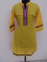 Design de kurti para mulheres, gola de suporte de estilo indiano simples kurti design para mulheres