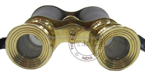 Gafas de ópera binoculares de cuero de latón marino victoriano antiguo náutico y catalejo para acampar al aire libre en el hogar y la Oficina - Product Image 3