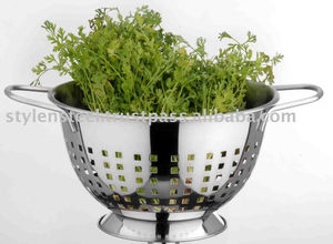 Stainless Steel Colander With Wire Handle Square Punching Colander Wishing <b>Drain</b> <b>Basket</b> With Handles - Product Image 5