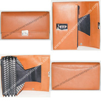 Dompet kulit asli DDDM kulit sapi dompet pelayan kustom logo emboss dompet pramugari saku koin dompet pelayan restoran