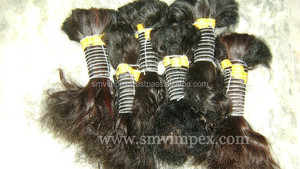 Nueva llegada 100% Virgen templo Indio Extensión de cabello crudo grado 12A cuerpo onda estilo nueva trama Natural Remy trenza a granel - Product Image 4