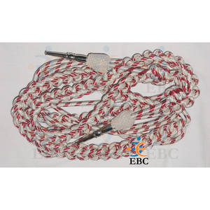 Aiguillette de cordón cruzado de plata y azul con placas de hombro Par de alambre Dorado de la mejor calidad Aiguillettes de plata y azul de Omán - Product Image 6
