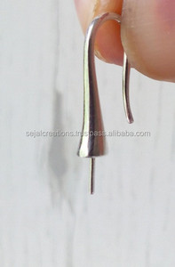Composants de résultats en argent Sterling 925 faits à la main-résultats de boucles d'oreilles en fil d'oreille - Product Image 2