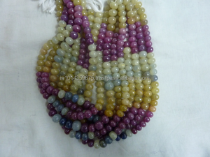 Sapphire Micro Faceted Rondelle Heishi Spacer Beads 16 Inch Full Strand Multi-Color Crystals Healing <b>Stones</b> - Product Image 2