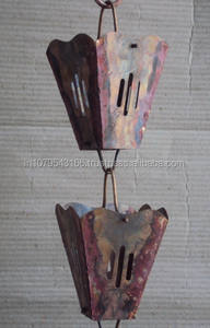 โซ่ฝนที่มีทองแดงบริสุทธิ์และผิวธรรมชาติที่ใช้ในระบบรางน้ำ - Product Image 1