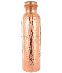 Best Quality Wholesale 100% Copper <b>Water</b> <b>Bottle</b> Handcrafted Hammered Design Direct Drinking Eco-Friendly Camping Business Gifts - Product Image 2