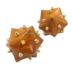 Massage Balls Mac Technology Acupressure Tool with Brass Spikes Blood Circulation and Massage Function