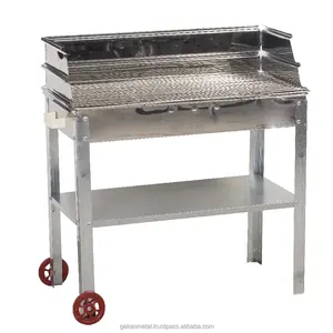 BBQ Grill N80 Trolley Stainless Steel (bonne Metal Grills- G-0505-N80) Charcoal Grills All-season Not Coated 80x40x68 Cm 11 Cm