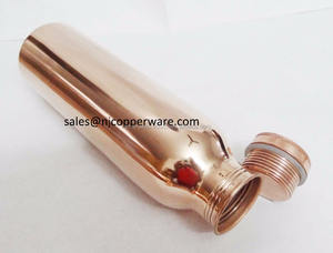 Tapa de botella de agua de cobre puro Unisex, bebida directa, revestimiento anticorrosión ecológico para beneficios de salud ayurvédicos Camping - Product Image 4
