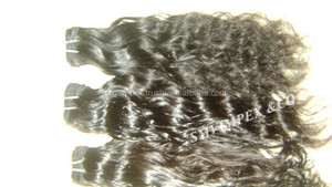 ¡El precio más bajo! 12A Extensión de cabello ondulado natural tejido indio Virgen sin procesar. Tejido de cabello crudo ondulado natural - Product Image 3