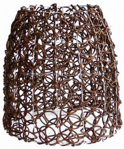 Luz colgante de diseño rústico moderno vintage, iluminación de techo de mimbre de bambú, pantalla de mimbre de cilindro, venta al por mayor directa de Vietnam - Product Image 1