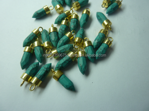 Pendentif en argent galvanisé, 2 pièces, breloque avec visière - Product Image 2