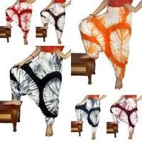 Pantalones Harem Negros de Algodón Tie Dye para Mujer, Pantalones de Yoga, Estilo Genie Afgano, Ali Baba, Boho, Pantalones Harem de Algodón Tie Dye Verde para Mujer, Arte de Yoga - Product Image 2