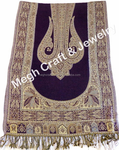 2016 Traditional Paisley Flower Printed Scarf, Stole-Wholesale Reversible <b>Shawl</b> Fringed Wool Blend Stole- Paisley Print Scarf - Product Image 5