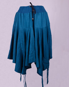 Falda larga de hiedra azul con cintura de encaje, HHCS 137 A - Product Image 1