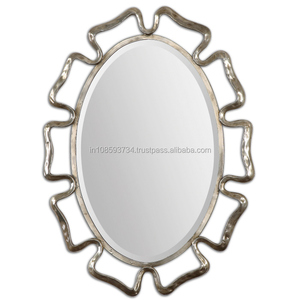 Metal <b>Frame</b> <b>Mirror</b> Round Shape Classic Design Hotel Wall Decorative Metal <b>Frame</b> Bath <b>Mirror</b> Handicraft Handheld - Product Image 3