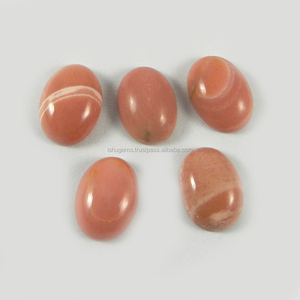 Natural Pink Opal 14x10mm Oval Cabochon 5 Pcs 20.10 Cts Loose Gemstone For Jewelry Making - Product Image 1