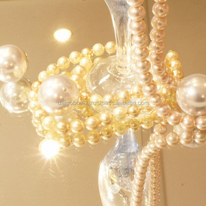 Perles d'imitation en vrac blanches japonaises de haute qualité perle simulée ronde en différentes couleurs pour la fabrication de bijoux - Product Image 1