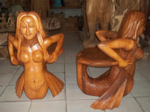 เก้าอี้ไม้ธีมนางเงือกสำหรับตกแต่งบ้าน - Product Image 2