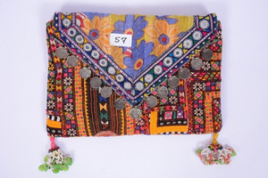 Bolso de mano de Metal con mosaico Multicolor de la mejor calidad, bolso de fiesta de boda de tela de algodón de lujo, característica de Metal desmontable para noche - Product Image 6