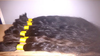 Extensions de cheveux humains vierges Remy en vrac, ondulation naturelle, provenant du sud de l'Inde, qualité supérieure, 100g, trame unique, sans mèches blanches ni grises