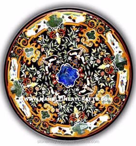 Marble Tables, Black Inlaid Tops - Product Image 1