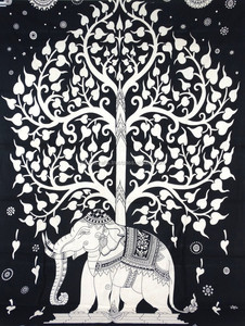 Wholesale Indian Tree Of Life Elephant Tapestry - Product Image 2