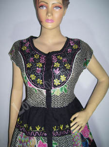 Túnica/Top/Kurta Bohemia Floral 100% Algodón Estilo Indio - Ecológica, Lavable, Cintura Natural - Product Image 4