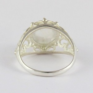 Anillos de plata de ley 925 con piedra lunar de arcoíris, joyería de plata india, venta al por mayor - Product Image 5