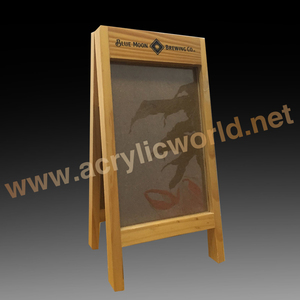 Panneau à craie en bois à cadre en bois, 1 pièce, panneaux pliants, panneau sandwich - Product Image 6