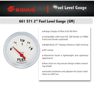 Jauge à huile EQUUS 52 mm, jauge de niveau de carburant pour voiture, camion, bateau, pièces détachées - Product Image 2