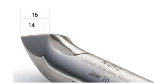 NGHIA – pince à cuticules en acier inoxydable N-01G, finition dorée, marque chaude - Product Image 3