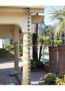 Tulip Flower Wind Chimes With Solid Heavy Metal <b>Hanging</b> Rain Chain Home & <b>Garden</b> Decor Copper Plated Rain Chain - Product Image 6