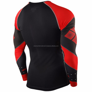 Shemax 2024 personnalisé hommes hauts serrés femmes Compression couche de Base chemises nouvelle mode meilleure qualité vente chaude Nylon Fitness Gym - Product Image 3