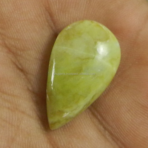 Pierre précieuse cabochon en serpentine naturelle de 2,75 g, 27x20 mm, pour bijoux IG0715 - Product Image 2