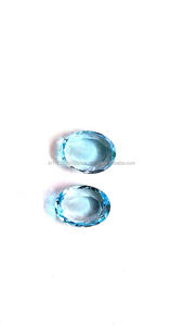 Precio de fábrica al por mayor en Topacio azul cielo natural 12X16 MM piedras preciosas sueltas de corte facetado de forma ovalada para la fabricación de joyas - Product Image 3