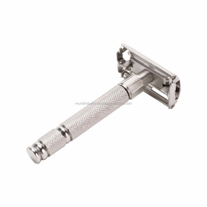 Maquinilla de afeitar de seguridad para hombre con embalaje personalizado con diseño de mariposa de doble filo, maquinilla de afeitar con mango de latón - Product Image 2